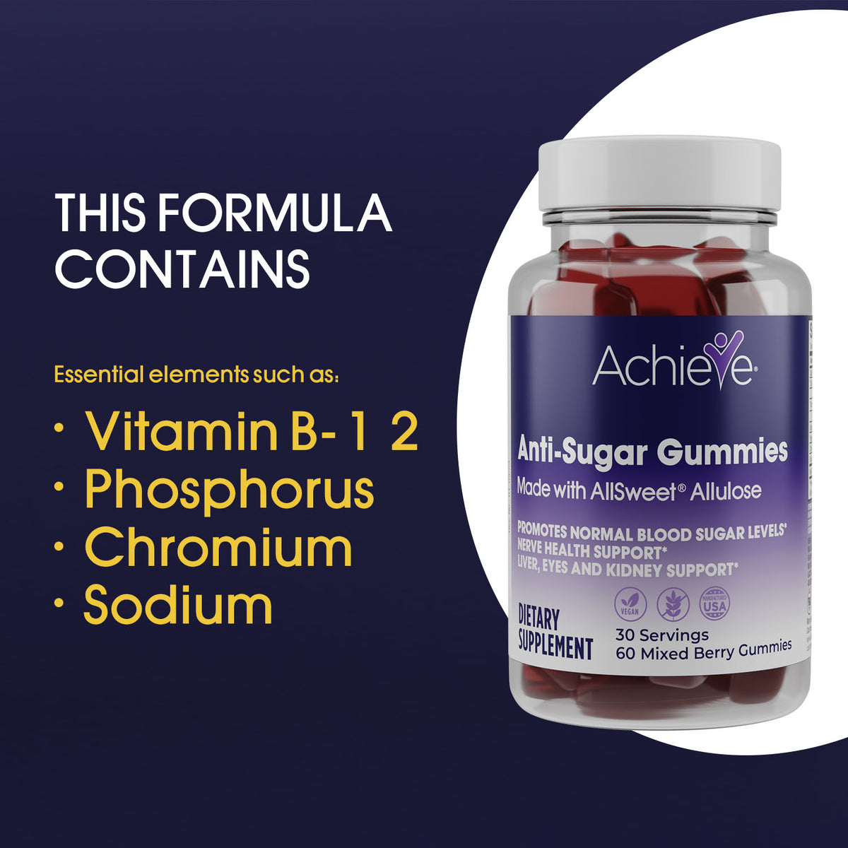 Achieve Glucose Support Sugar Free Gummies