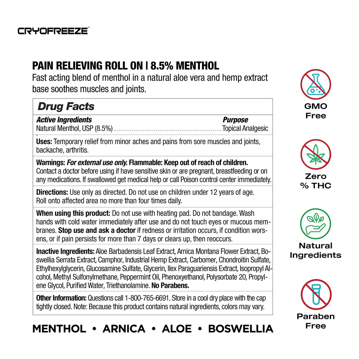 CryoFreeze® Hemp CBD Roll-On | Regular - Omax Health