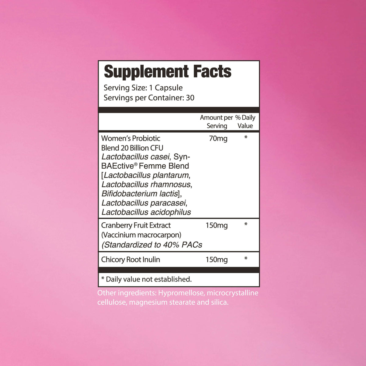 O-Shot® Women's Probiotic Prebiotic | with Cranberry Extract - Omax Health