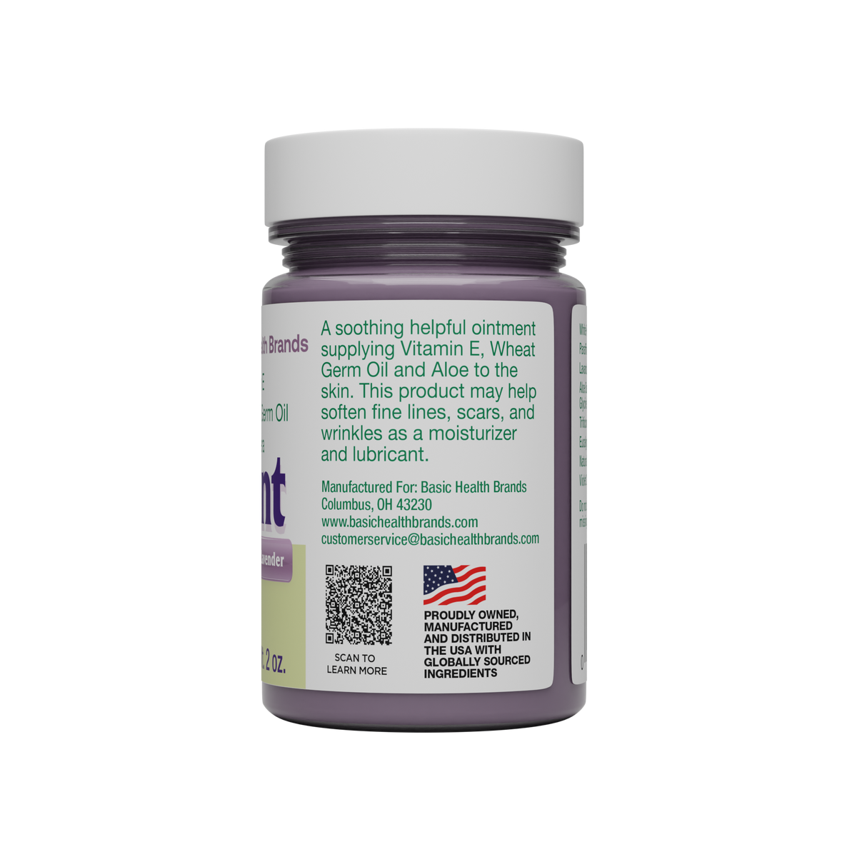 Basic Health Brands Vitamin E Ointment, Lavender