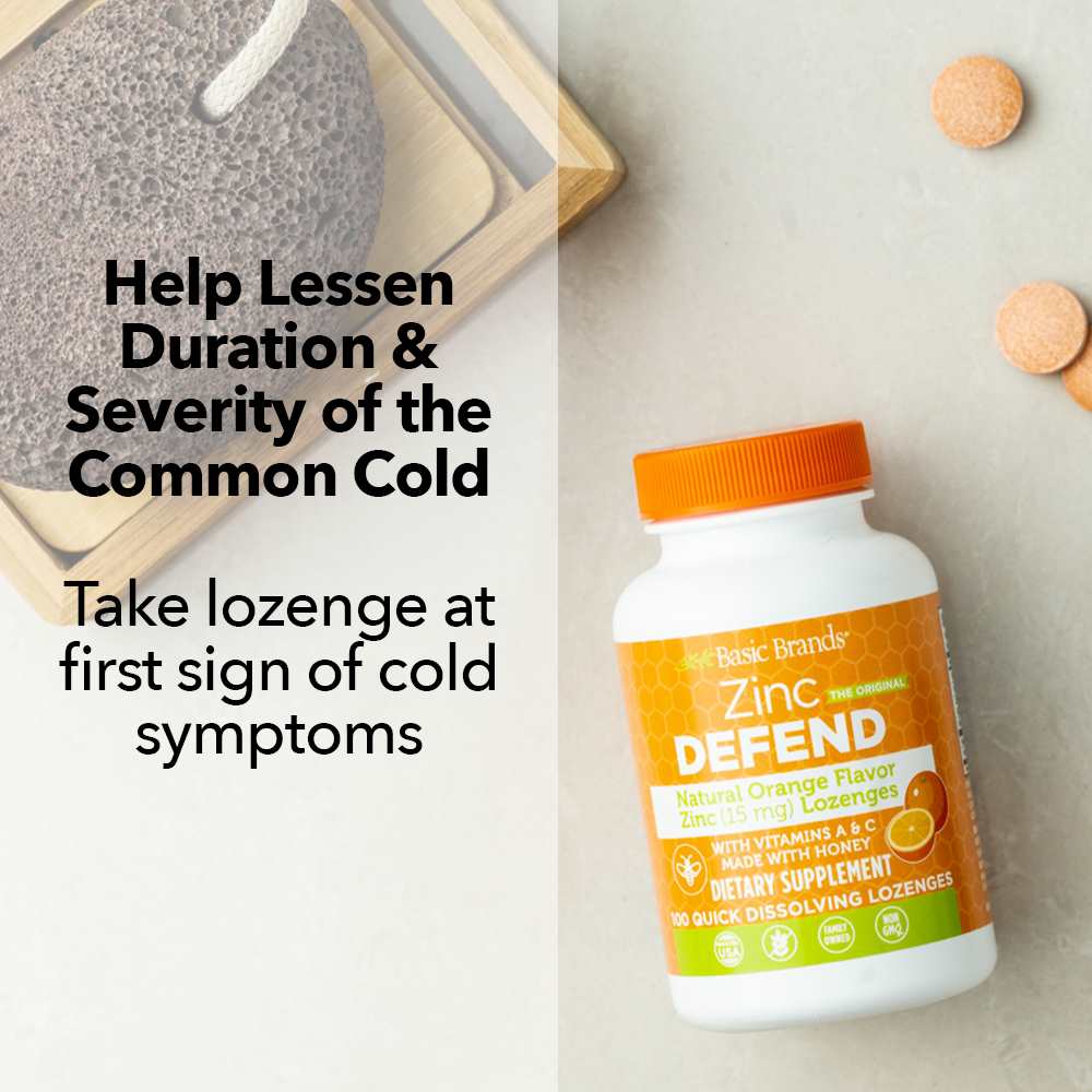 Basic Health Brands® Zinc Lozenges, Orange