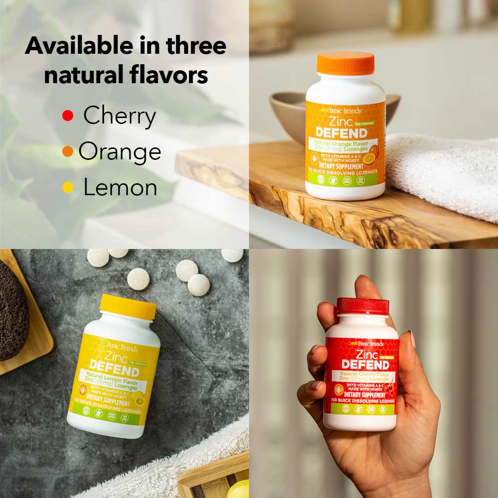 Basic Health Brands® Zinc Lozenges, Orange